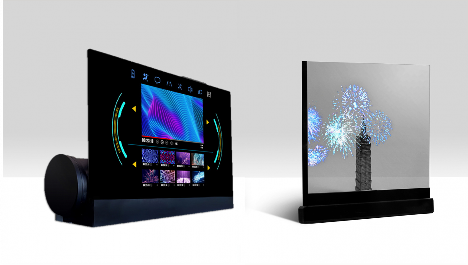 可捲式、折疊性、高透明